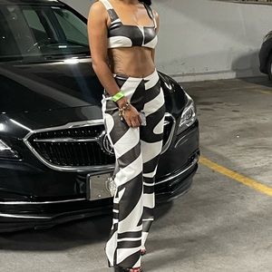 Black and white two piece outfit